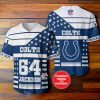 Indianapolis Colts 3D NFL Baseball Jersey Star Pattern Custom Number & Name