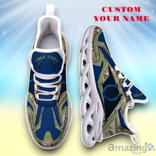 Indianapolis Colts Camouflage C Max Soul Shoes Custom Name Exclusive Sneakers For Fans Product Photo 2