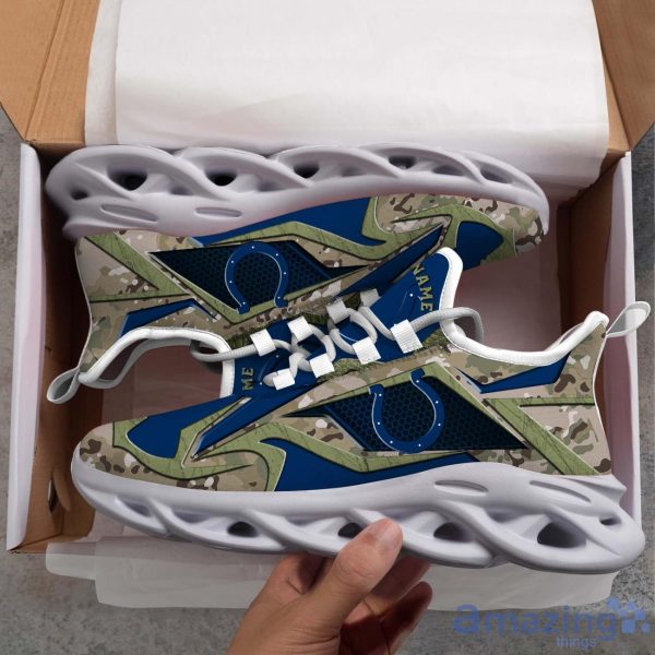 Indianapolis Colts Camouflage C Max Soul Shoes Custom Name Exclusive Sneakers For Fans Product Photo 3