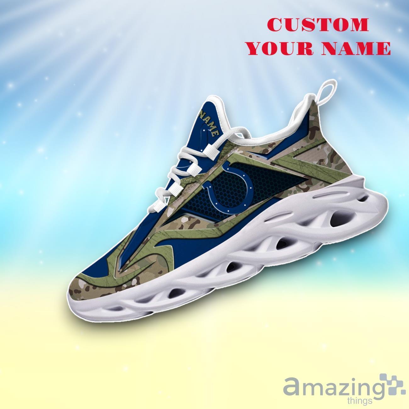 Indianapolis Colts Camouflage C Max Soul Shoes Custom Name Exclusive Sneakers For Fans Product Photo 1