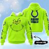 Indianapolis Colts Grinch Custom Name Hoodie Unisex Neon Green Color