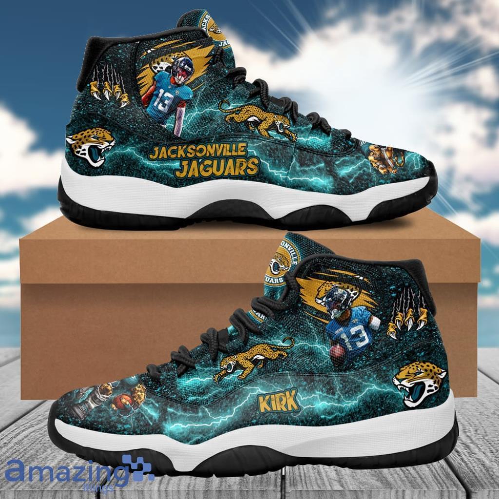 Jacksonville Jaguars Christian Kirk Jordan 11 Shoes Style image Jacksonville Jaguars Christian Kirk Jordan 11 Shoes Style Product Photo 1