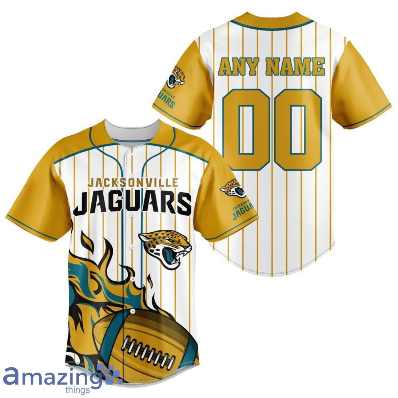 Jacksonville Jaguars NFL 3D Baseball Jersey New Design Custom Number & Name image Jacksonville Jaguars NFL 3D Baseball Jersey New Design Custom Number & Name Product Photo 1