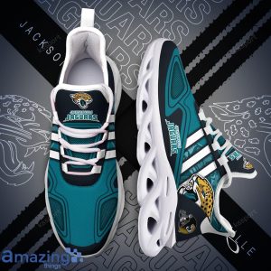 Jacksonville Jaguars NFL Team Special Max Soul Striped Trend Sneakers Product Photo 5