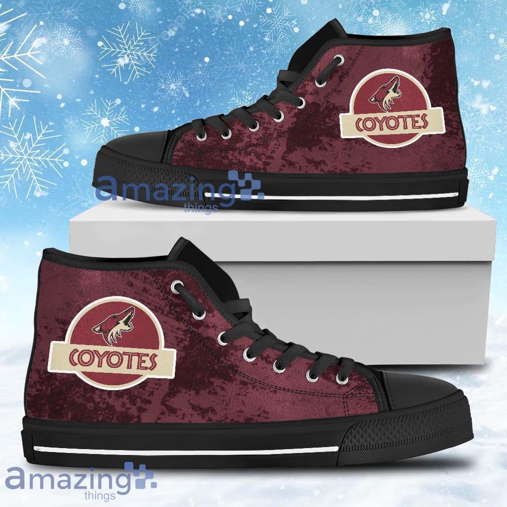 Jurassic Park Arizona Coyotes High Top Shoes For Men And Women image Jurassic Park Arizona Coyotes High Top Shoes For Men And Women Product Photo 1