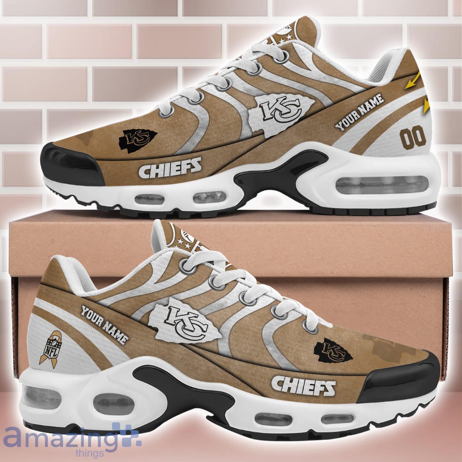 Kansas City Chiefs Custom Name And Number Limited Air Cushion Sport Shoes Gifts For Men And Women image Kansas City Chiefs Custom Name And Number Limited Air Cushion Sport Shoes Gifts For Men And Women Product Photo 2