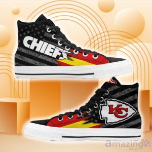Kansas City Chiefs High Top Shoes American Flag Sneakers Product Photo 1