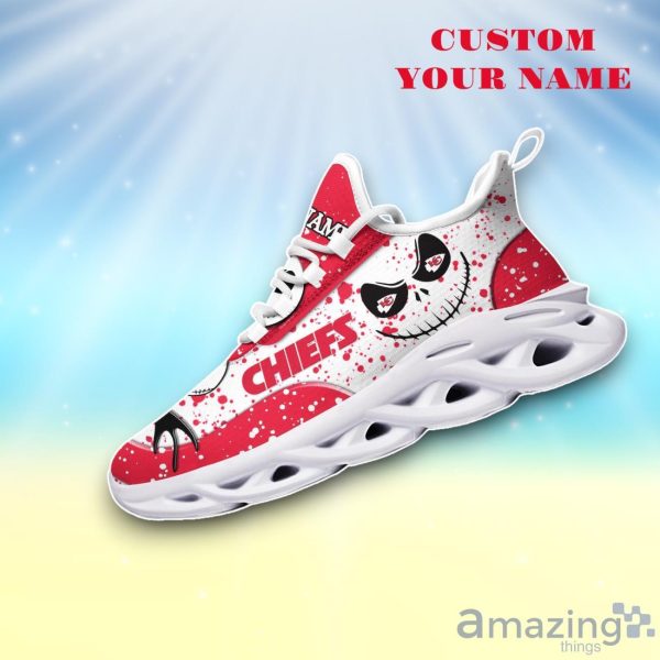 Kansas City Chiefs White C Max Soul Shoes Custom Name Exclusive Sneakers For Fans Product Photo 2