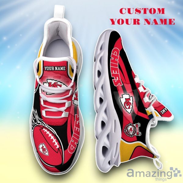 Kansas City Chiefs White C Max Soul Shoes Custom Name Exclusive Sneakers For Fans Product Photo 4