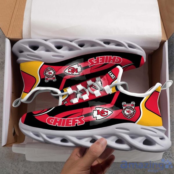 Kansas City Chiefs White C Max Soul Shoes Custom Name Exclusive Sneakers For Fans Product Photo 6