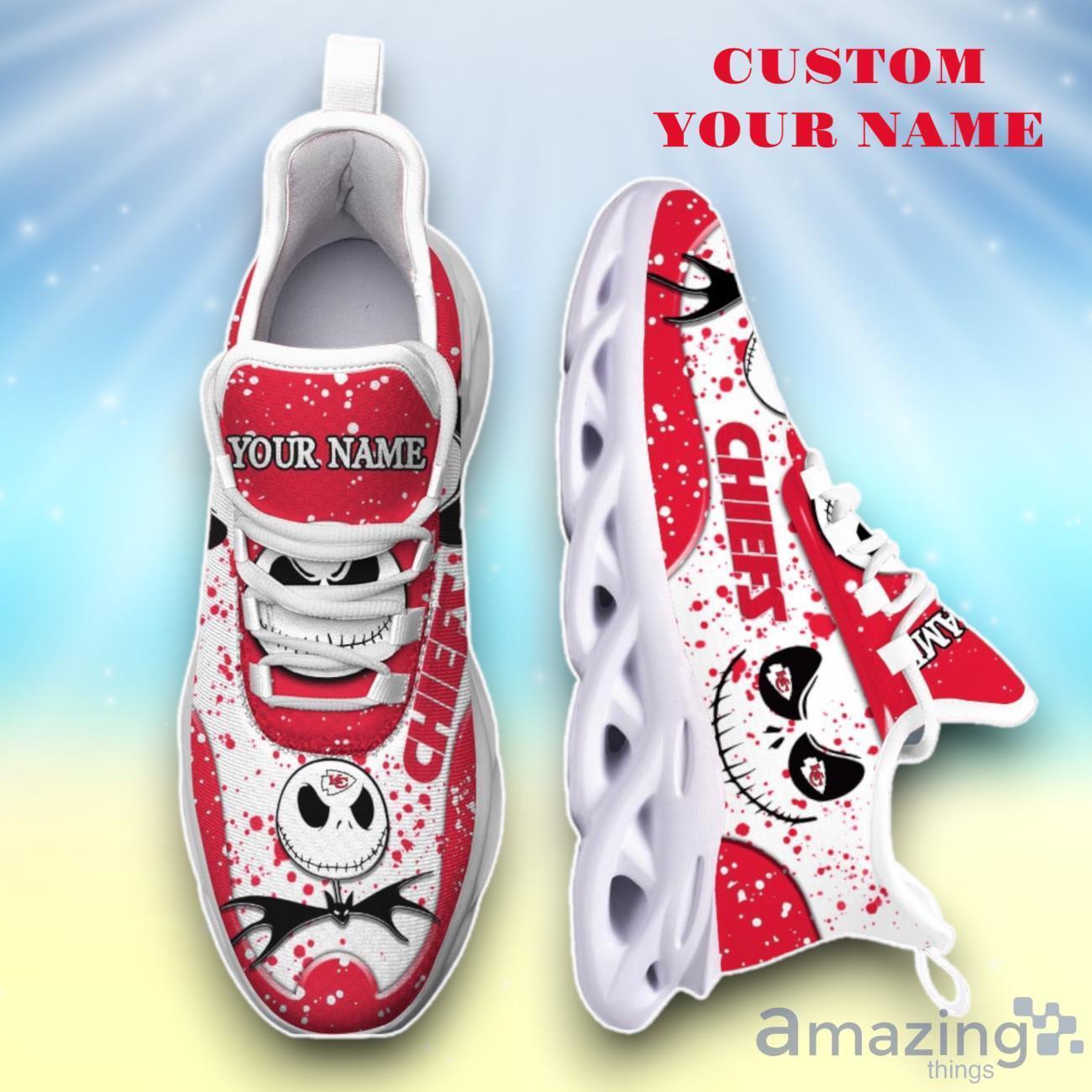 Kansas City Chiefs White C Max Soul Shoes Custom Name Exclusive Sneakers For Fans Product Photo 1