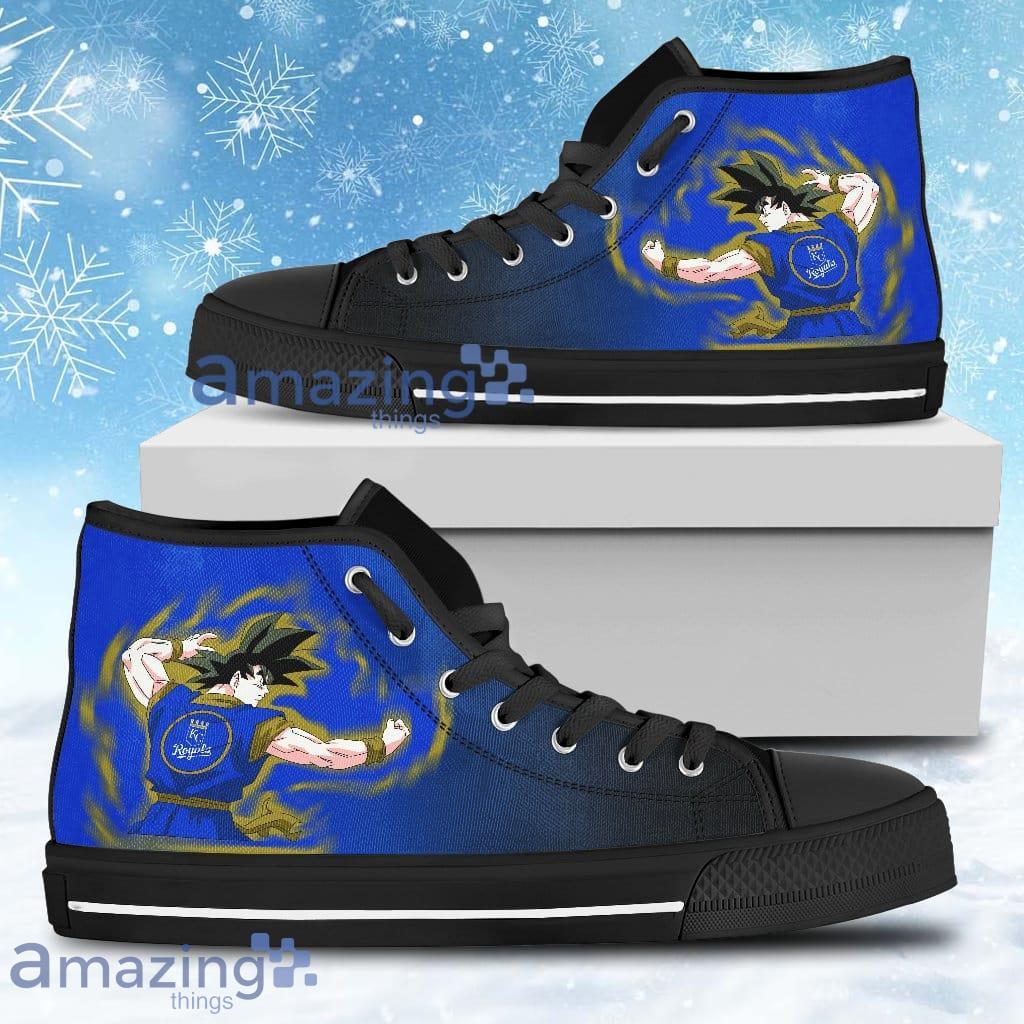 Kansas City Royals Goku Saiyan Power High Top Shoes For Men And Women image Kansas City Royals Goku Saiyan Power High Top Shoes For Men And Women Product Photo 1