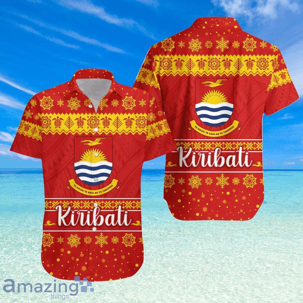 Kiribati Christmas Relaxed Hawaiian Shirt image Kiribati Christmas Relaxed Hawaiian Shirt Product Photo 1