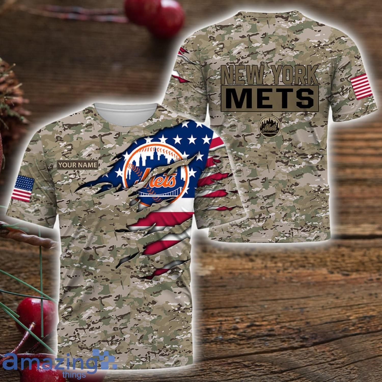 New York Mets Custom Name Camo Pattern T Shirt Hoodie Sweatshirt Zipper Hoodie Father's Day GiftPattern Father's Day Gift image New York Mets Custom Name Camo Pattern T-Shirt Hoodie Sweatshirt Zipper Hoodie Father's Day GiftPattern Father's Day Gift Product Photo 3