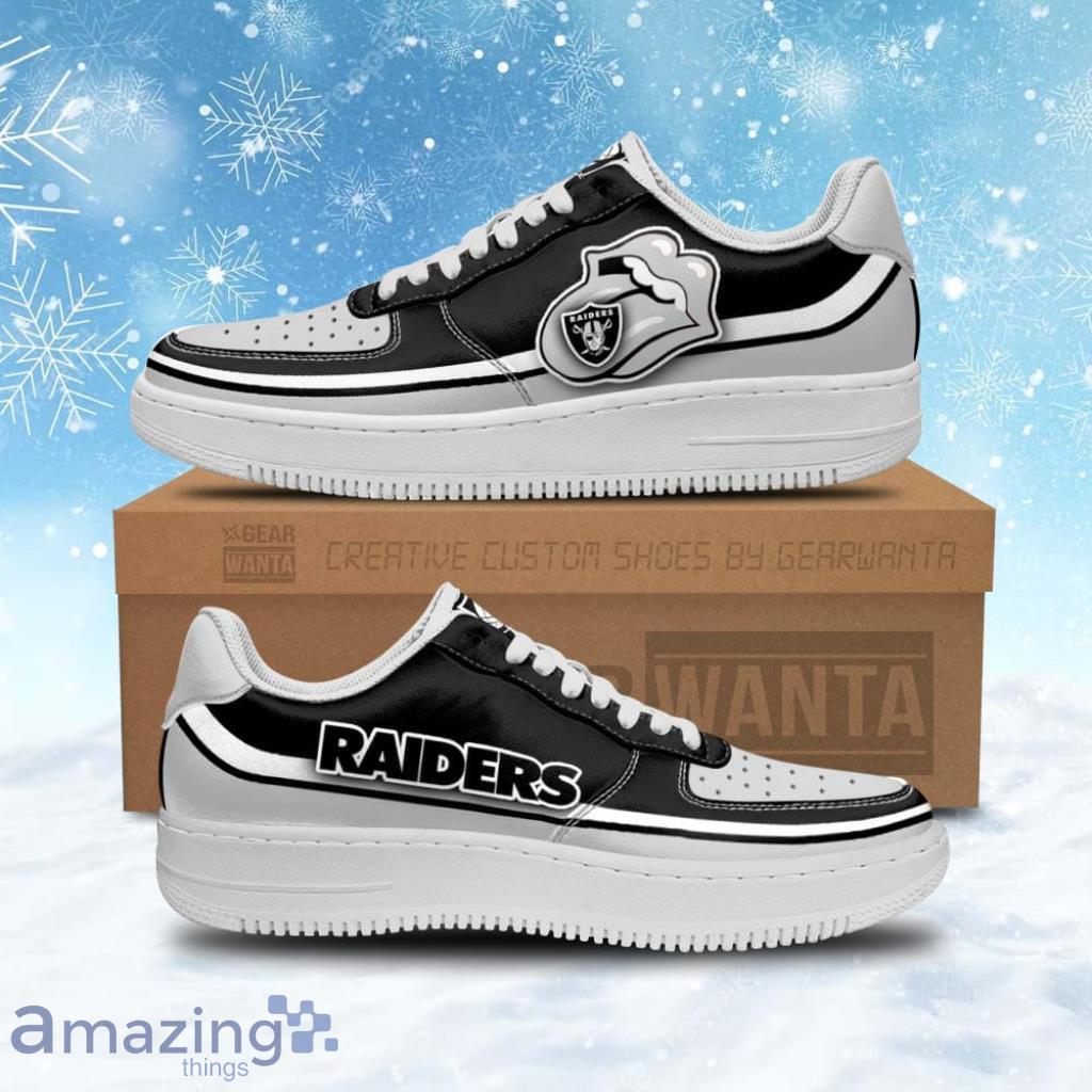 Las Vegas Raiders Air Sneakers Custom Force Shoes Sexy Lips For Fans image Las Vegas Raiders Air Sneakers Custom Force Shoes Sexy Lips For Fans Product Photo 1