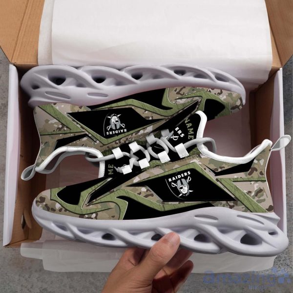 Las Vegas Raiders Camouflage C Max Soul Shoes Custom Name Exclusive Sneakers For Fans Product Photo 2