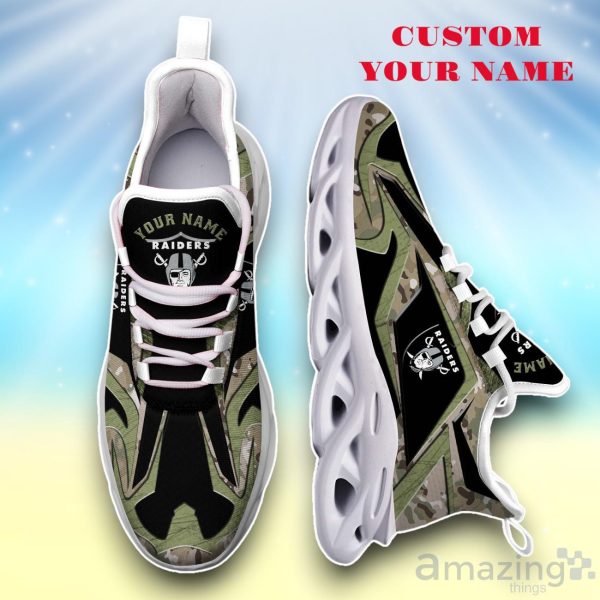 Las Vegas Raiders Camouflage C Max Soul Shoes Custom Name Exclusive Sneakers For Fans Product Photo 3