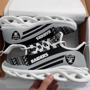 Las Vegas Raiders Christmas Pattern Max Soul Shoes Product Photo 1