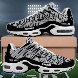 Las Vegas Raiders NFL Pattern Swoosh Custom Name Air Cushion Sport Shoes Product Photo 2