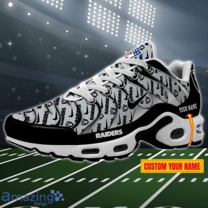 Las Vegas Raiders NFL Pattern Swoosh Custom Name Air Cushion Sport Shoes Product Photo 1
