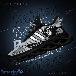 Las Vegas Raiders NFL Team Special Max Soul Striped Trend Sneakers Product Photo 2