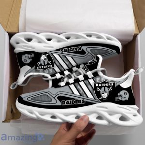 Las Vegas Raiders NFL Team Special Max Soul Striped Trend Sneakers Product Photo 3