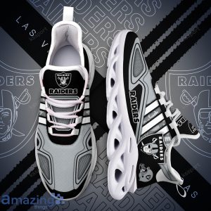Las Vegas Raiders NFL Team Special Max Soul Striped Trend Sneakers Product Photo 4