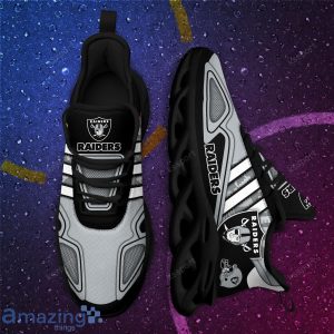 Las Vegas Raiders NFL Team Special Max Soul Striped Trend Sneakers Product Photo 5