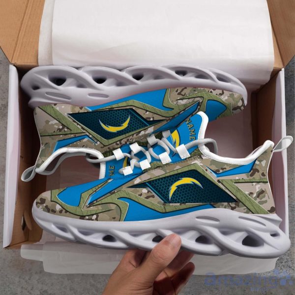 Los Angeles Chargers Camouflage C Max Soul Shoes Custom Name Exclusive Sneakers For Fans Product Photo 2