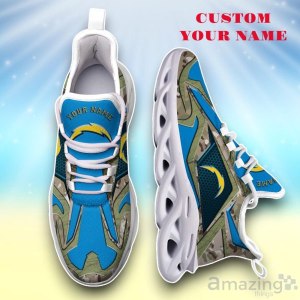 Los Angeles Chargers Camouflage C Max Soul Shoes Custom Name Exclusive Sneakers For Fans Product Photo 3