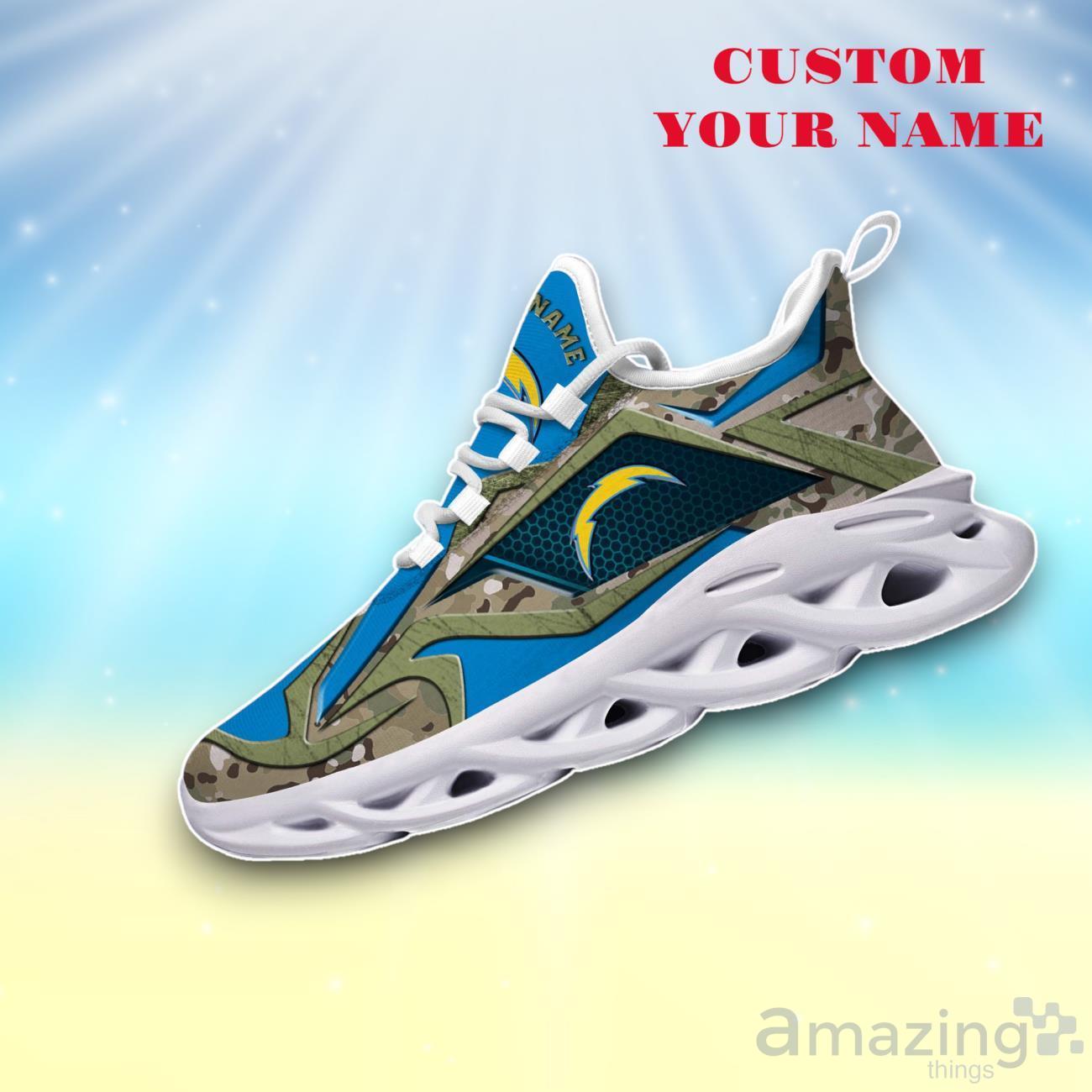 Los Angeles Chargers Camouflage C Max Soul Shoes Custom Name Exclusive Sneakers For Fans Product Photo 1