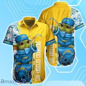Los Angeles Chargers Football NFL Baby Yoda Hawaiian Shirt & Short New Trends Perfect Gift For Fan Product Photo 2