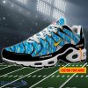 Los Angeles Chargers NFL Pattern Swoosh Custom Name Air Cushion Sport Shoes