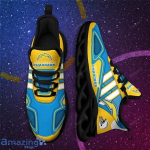 Los Angeles Chargers NFL Team Special Max Soul Striped Trend Sneakers Product Photo 3