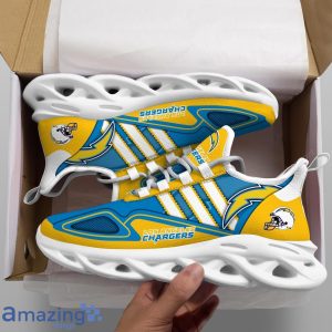 Los Angeles Chargers NFL Team Special Max Soul Striped Trend Sneakers Product Photo 4