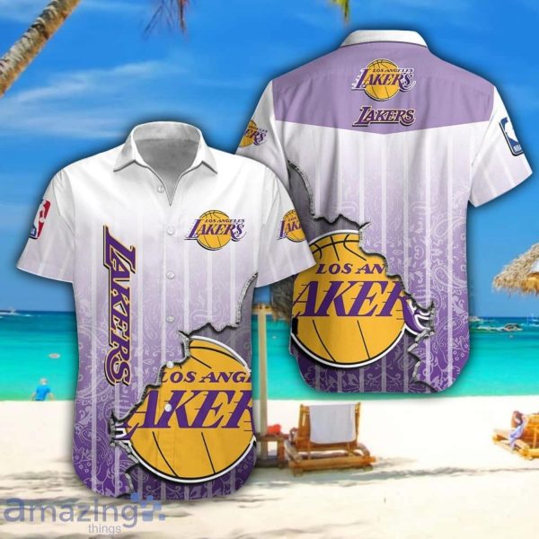 Los Angeles Lakers Hawaiian Shirt Summer Gift For Men And Women Product Photo 1