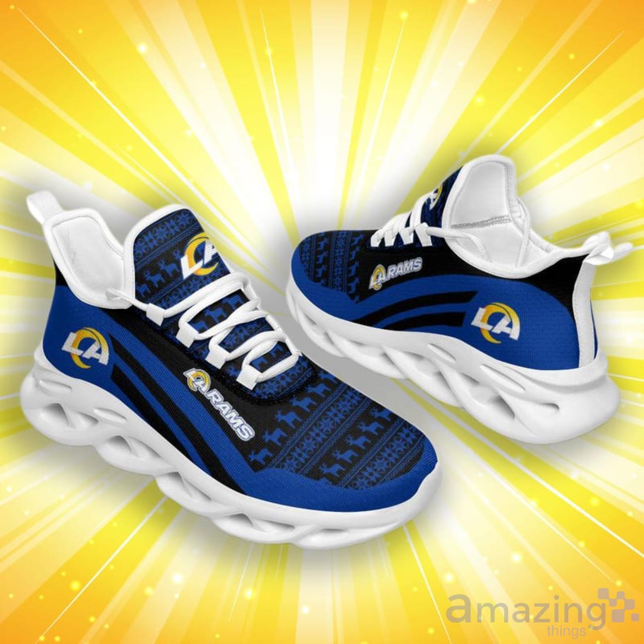 Los Angeles Rams Christmas Pattern Max Soul Shoes image Los Angeles Rams Christmas Pattern Max Soul Shoes Product Photo 2