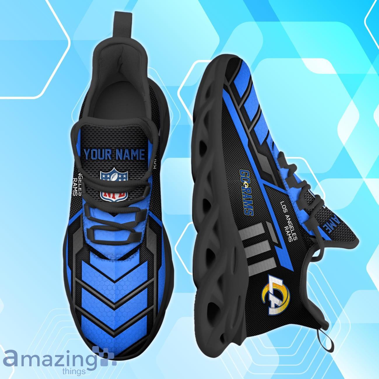 Los Angeles Rams Custom Name Max Soul Shoes For Men Women Fan's image Los Angeles Rams Custom Name Max Soul Shoes For Men Women Fan's