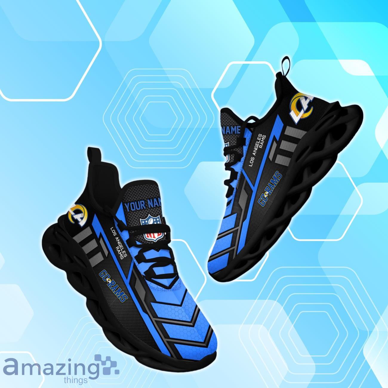 Los Angeles Rams Custom Name Max Soul Shoes For Men Women Fan's image Los Angeles Rams Custom Name Max Soul Shoes For Men Women Fan's Product Photo 4