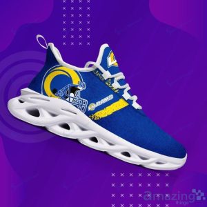 Los Angeles Rams Paint Stains Max Soul Running Sneakers Product Photo 2