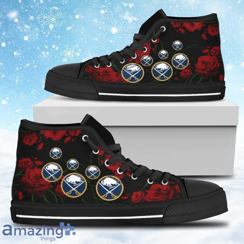 Lovely Rose Thorn Incredible Buffalo Sabres High Top Shoes Gift For Big Fans image Lovely Rose Thorn Incredible Buffalo Sabres High Top Shoes Gift For Big Fans Product Photo 1