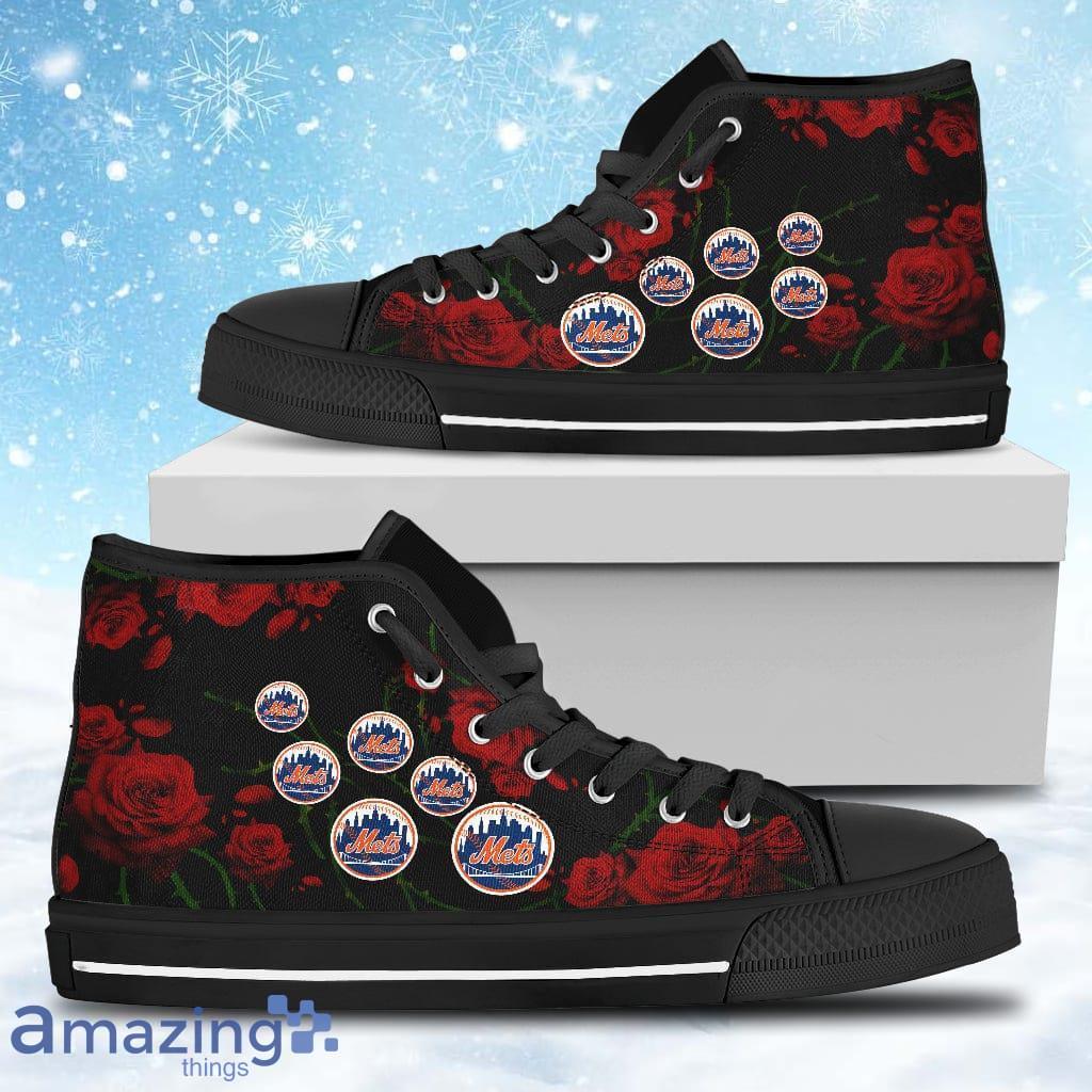Lovely Rose Thorn Incredible New York Mets High Top Shoes Gift For Big Fans image Lovely Rose Thorn Incredible New York Mets High Top Shoes Gift For Big Fans Product Photo 1