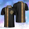 Luxury Baroque Pattern Golf Golden Greek Key Pattern Personalized Polo Shirt