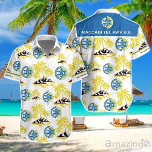 Maccabi Tel Aviv B.C Hawaiian Shirt And Short New Design For Fans Product Photo 1