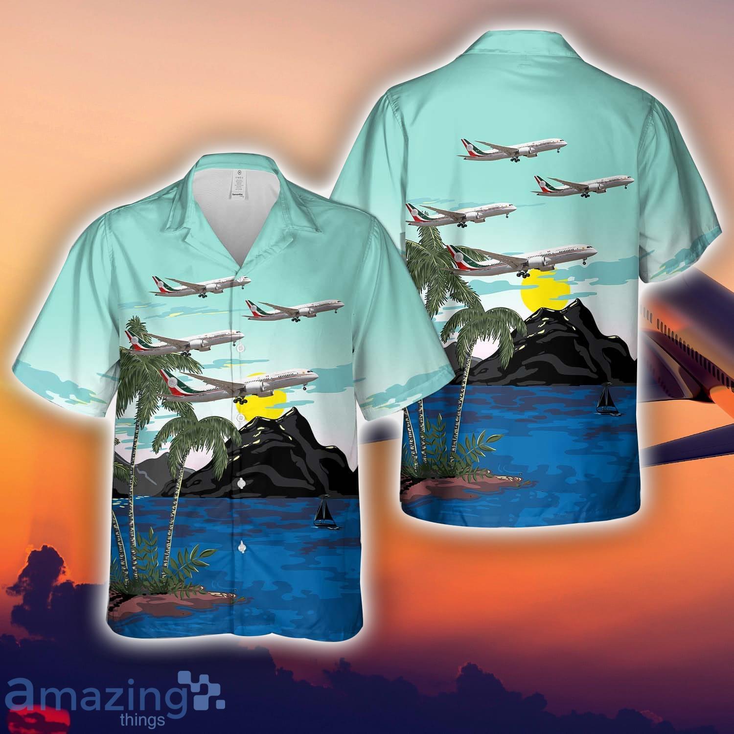 Mexican Air Force Boeing 787 8 Dreamliner Aloha Short Sleeve 3D Printed Hawaiian Shirt For Men And Women image Mexican Air Force Boeing 787-8 Dreamliner Aloha Short Sleeve 3D Printed Hawaiian Shirt For Men And Women Product Photo 1