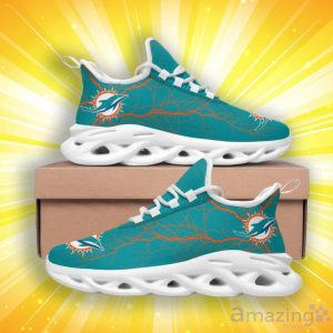 Miami Dolphins Lightning Pattern Max Soul Shoes Product Photo 2