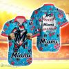 Miami Marlins MLB All Over printed 3D Hawaiian Shirt Custom Name