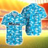 Miami Marlins MLB Coconut Pattern Blue Hawaiian Shirt