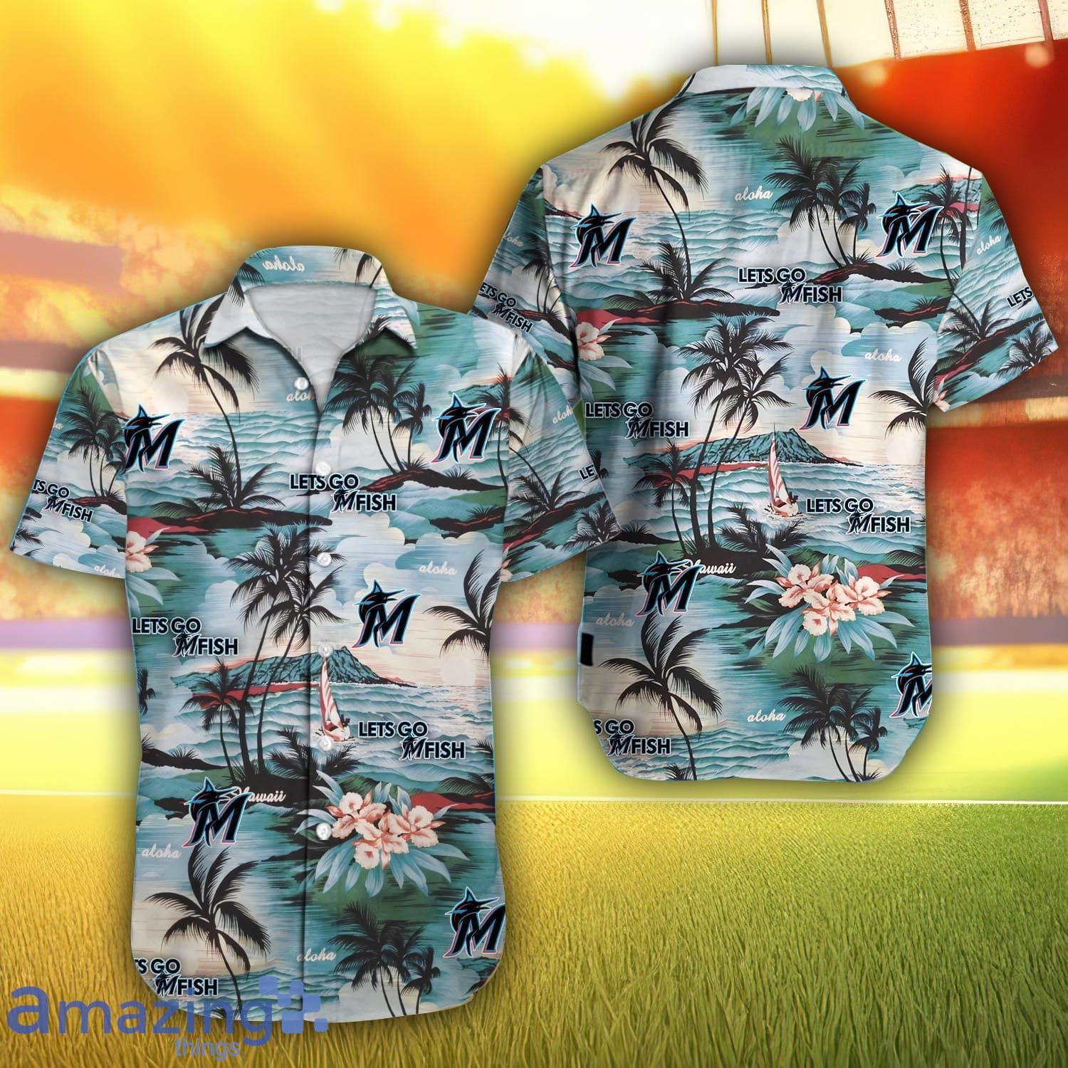 Miami Marlins MLB Tropical Hawaiian Shirt Product Photo 1