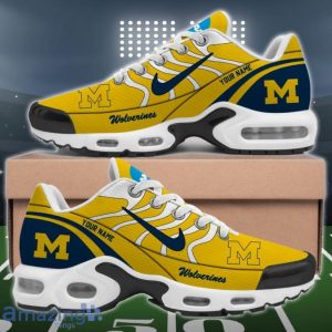 Michigan Wolverines Custom Name Kicks NCAA Teams Air Cushion Sport Shoes Product Photo 1